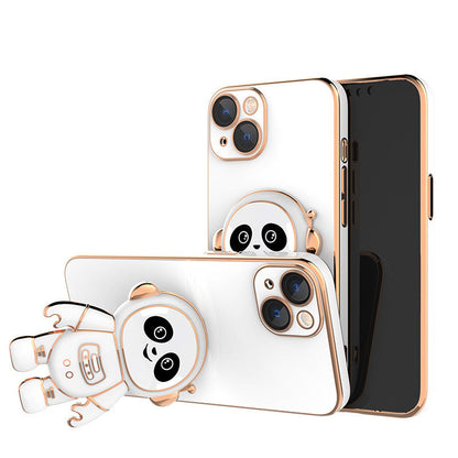 Panda Astronaut iPhone 14 Series Lazy Mobile Phone Case Holder-3