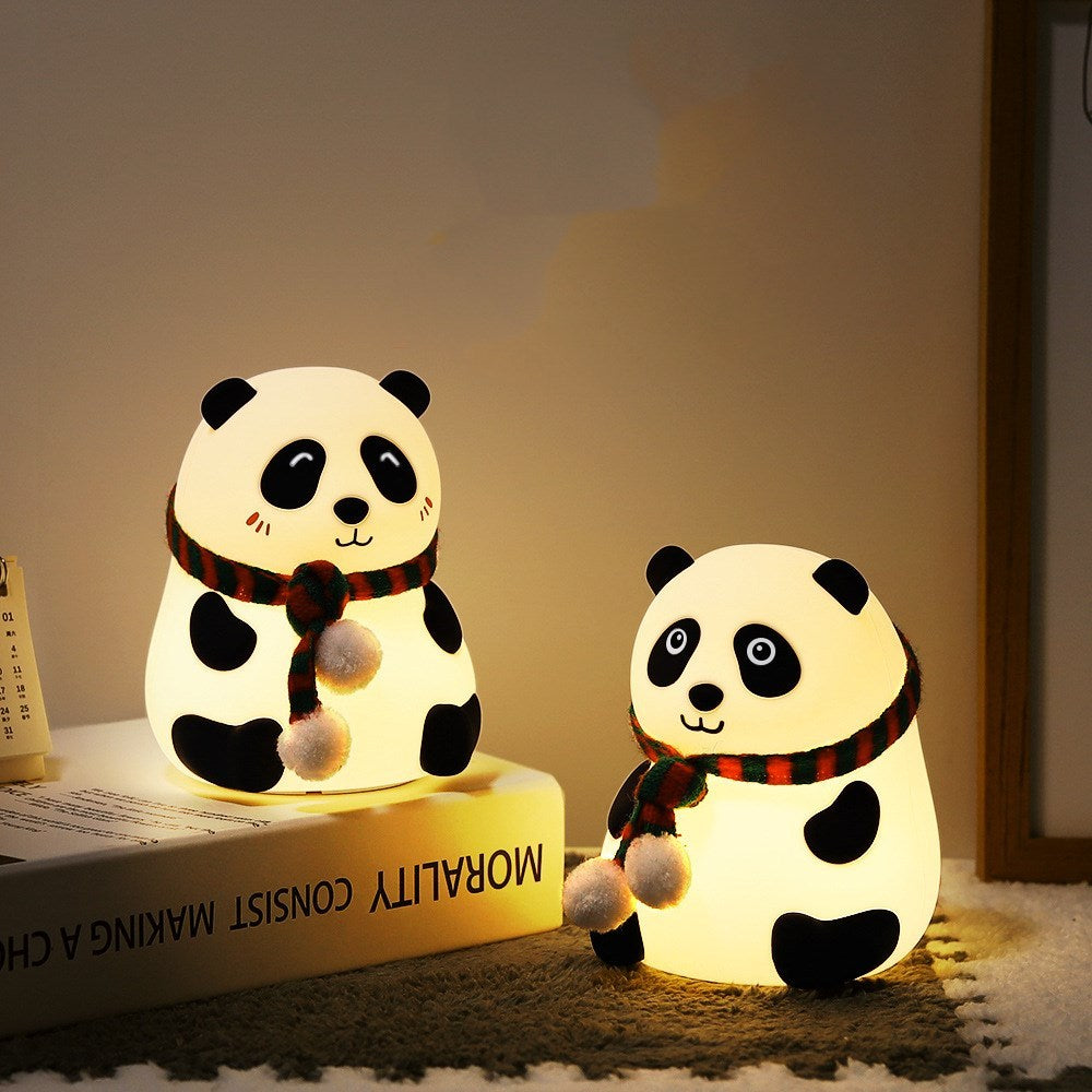 Cute Sitting Panda Silicone Night Light-1