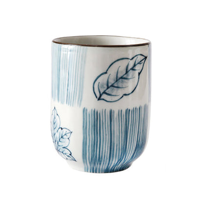 Household Straight Cup Colored Glaze Ceramic Teacup-5