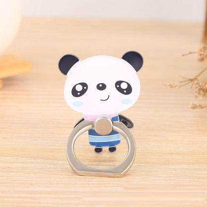 Acrylic Ring Buckle Cartoon Panda Mobile Phone Holder-4