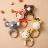 Gestrickte Tierrasseln Puppen Beruhigendes Babyspielzeug