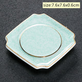 Vintage Chinese Blue and White Porcelain Ceramic Coaster Teacup Set-22