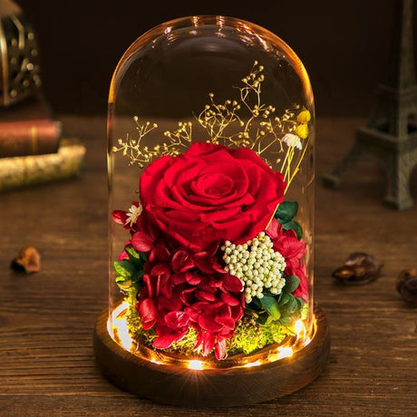 Eternal Flower Gift Box Rose Glass Cover