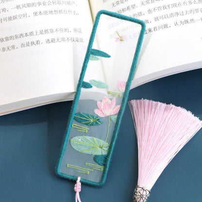 Four Seasons Scenery Handmade Embroidery Bookmark Material Kit-4