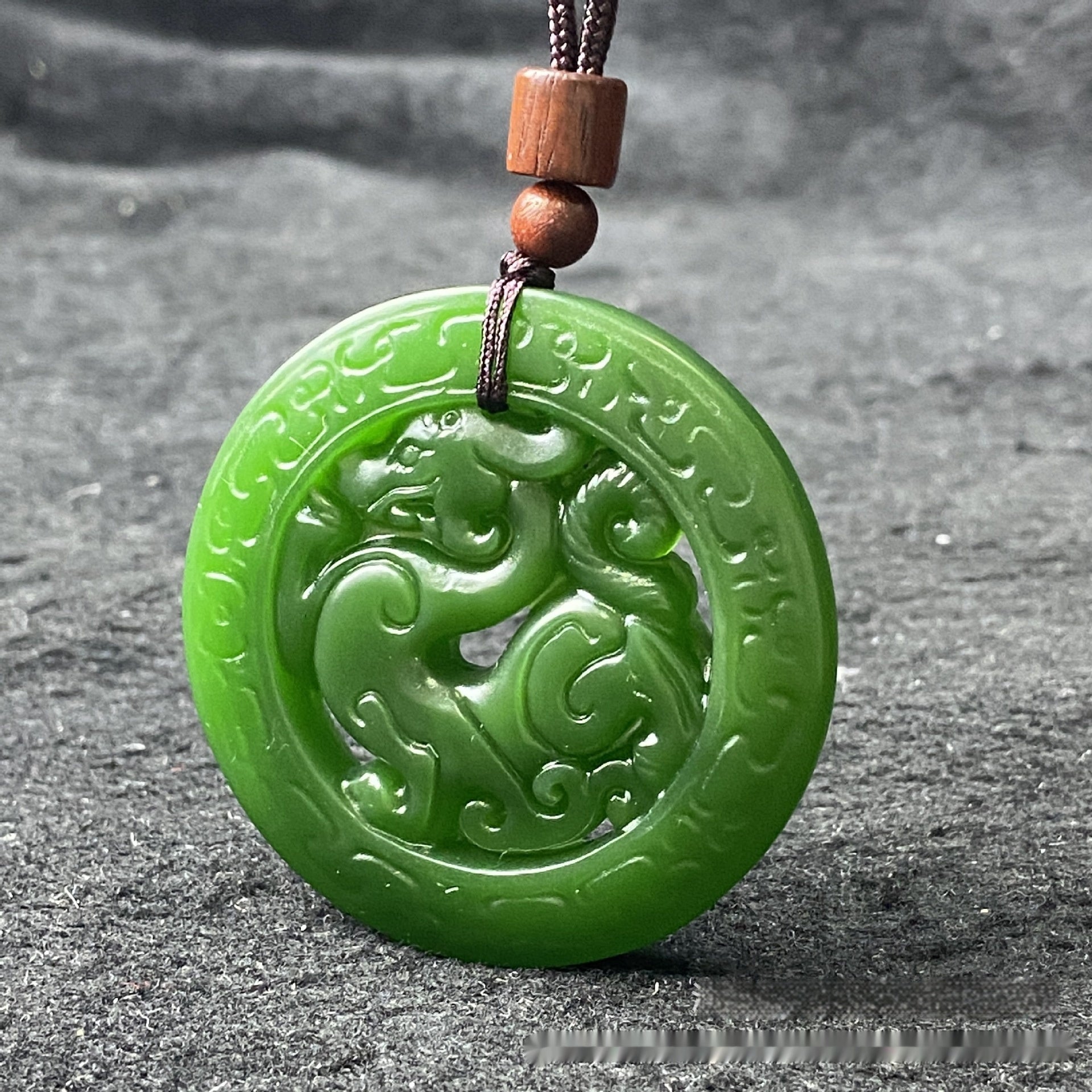 Hetian Jade Antique Dragon Carved Pendant