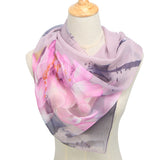 Spring and Summer Sunscreen Bright Color Printed Thin Scarf Shawl-2