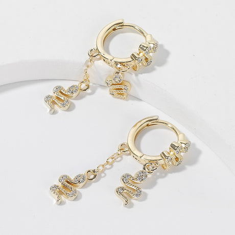 Real Gold Plated Chinese Zodiac Earrings