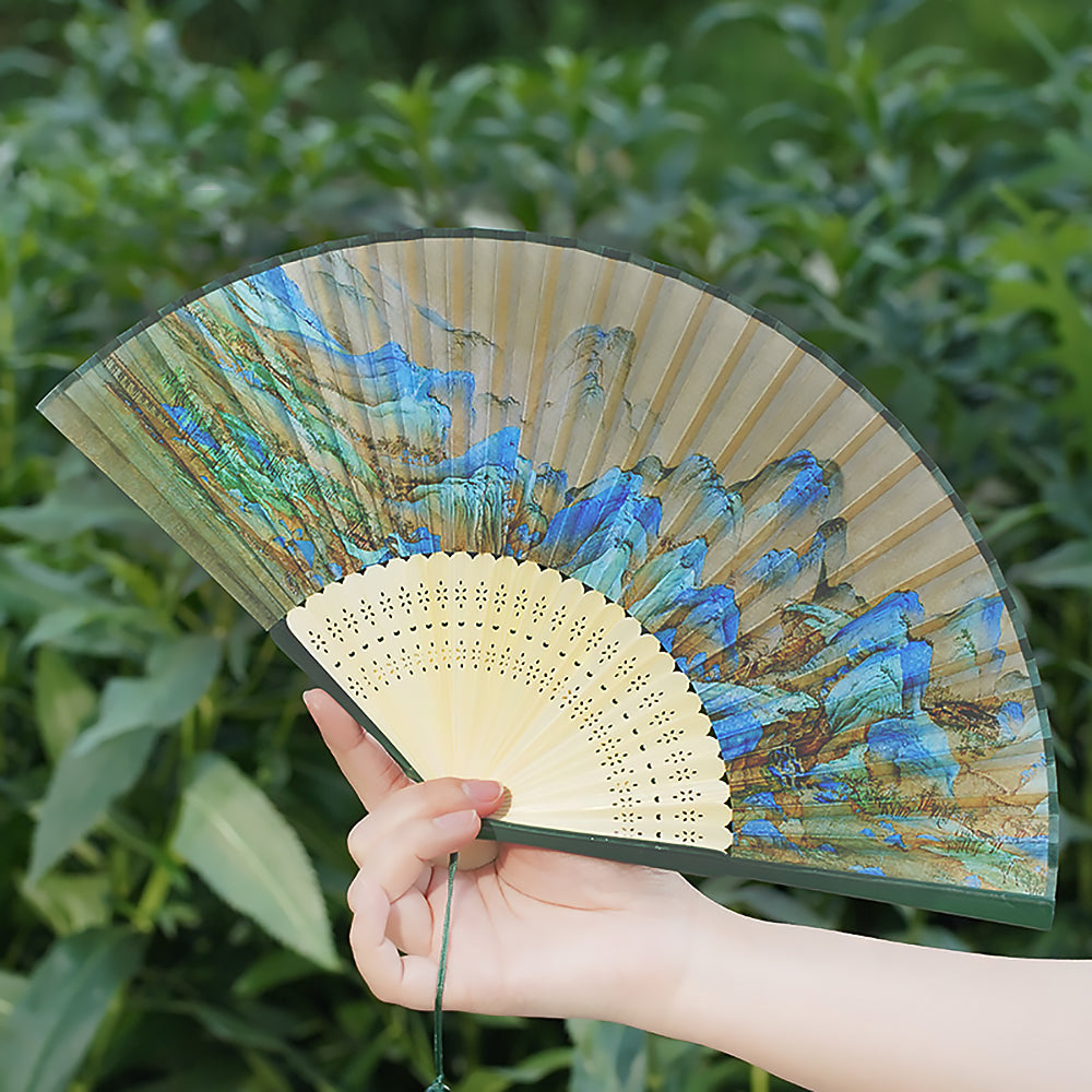 Thousand Miles of Rivers and Mountains Creative Folding Fan-2