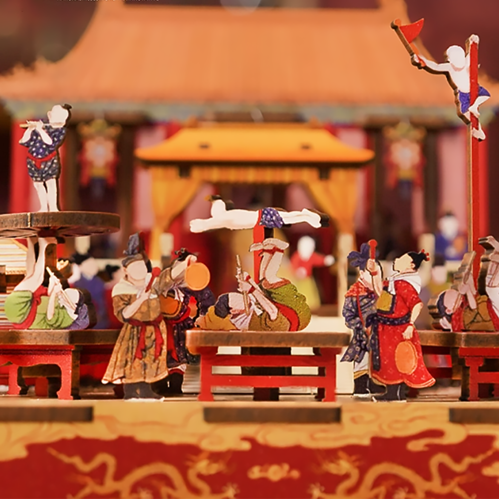 Anniversary Gifts 3D Puzzle Music Box Happy Lantern Festival Wooden Music Box-4