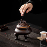 Antique Agarwood Ceramic Incense Burner Tea Room Decoration