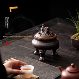 Antique Agarwood Ceramic Incense Burner Tea Room Decoration
