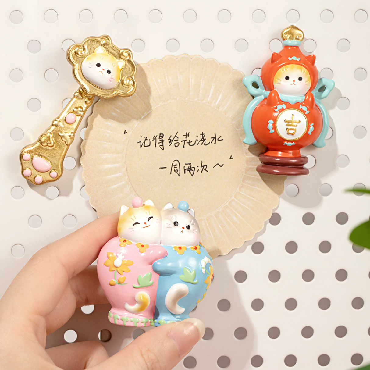 Cartoon Cat Fridge Magnets Forbidden City Creative Decoration Small Gifts-2
