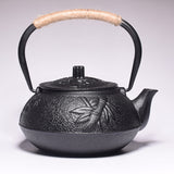 Cast Iron Teapot Peony Boiling Oolong Tea Teapot Uncoated Tea Set-11