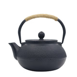 Cast Iron Teapot Peony Boiling Oolong Tea Teapot Uncoated Tea Set-4