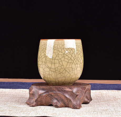 Celadon Tea Cup Ge Kiln Crazed Glaze Ceramic Tea Set-8