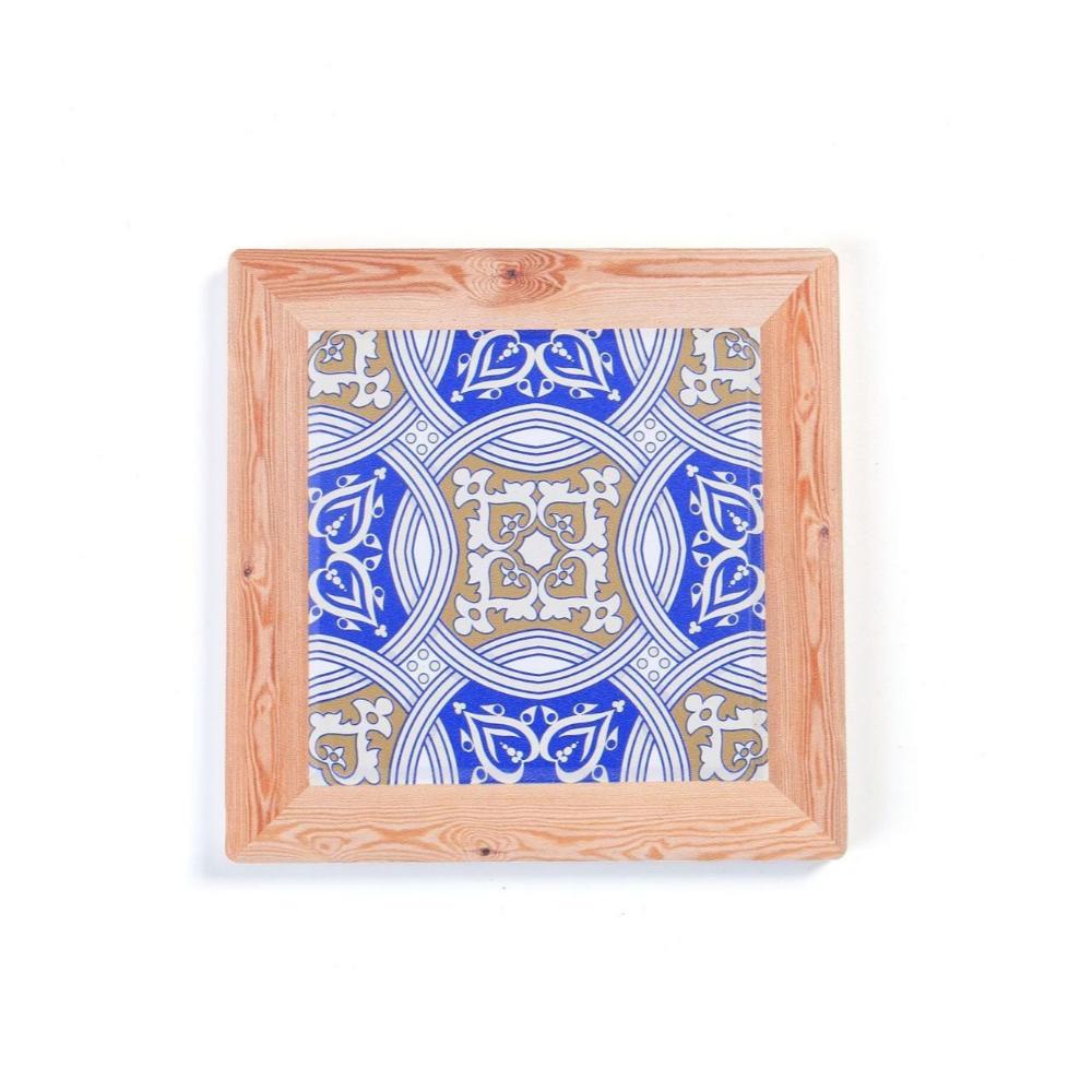 Ceramic Cork Coasters - Chinese Blue and White Porcelain Pattern Design-4
