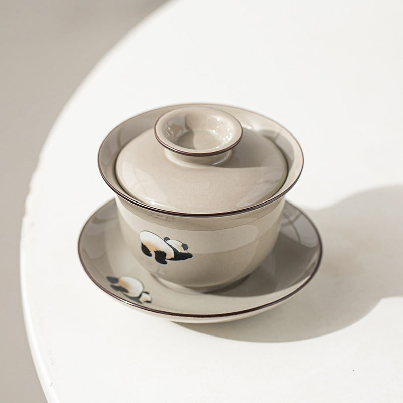 China Panda House Tea Set Household Ceramic Cup Lovely Hostess Cup-11