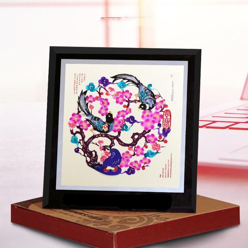 Chinese Folk Art Color Paper Cuttings Painting Decorations-10