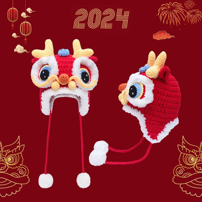 Chinese Knitted Tiger Head Hat-1