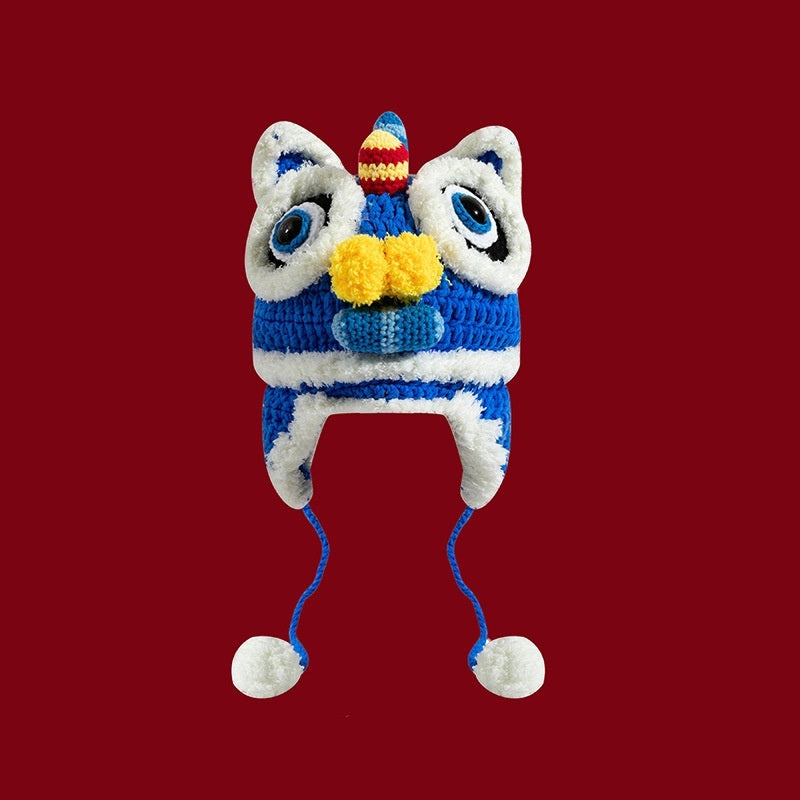 Chinese Knitted Tiger Head Hat-4