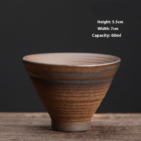 Chinese Kung Fu Tea Cup Antique Rust Glazed Ceramic Teacup-14