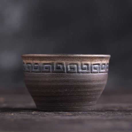 Chinese Kung Fu Tea Cup Antique Rust Glazed Ceramic Teacup-6