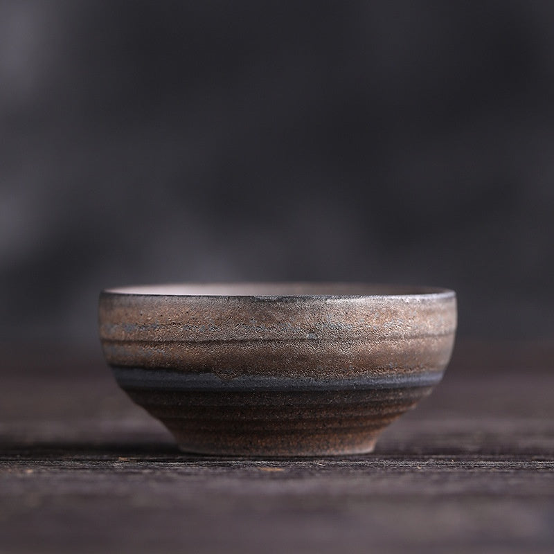 Chinese Kung Fu Tea Cup Antique Rust Glazed Ceramic Teacup-8