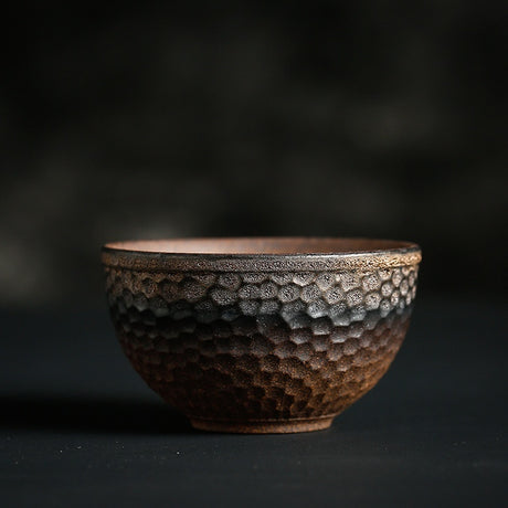 Chinese Kung Fu Tea Cup Antique Rust Glazed Ceramic Teacup-9