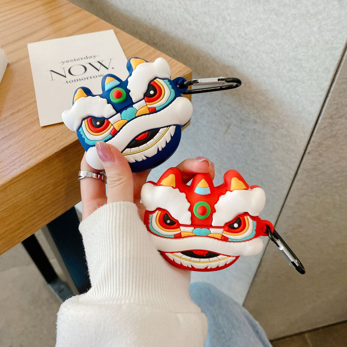 Chinese Lion Dance AirPods Case Silicone Earphone Case-2