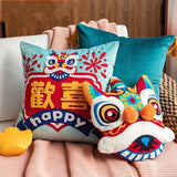 Chinese Lion Dance Creative Pillows Backrests-1