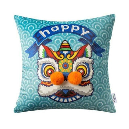 Chinese Lion Dance Creative Pillows Backrests-5