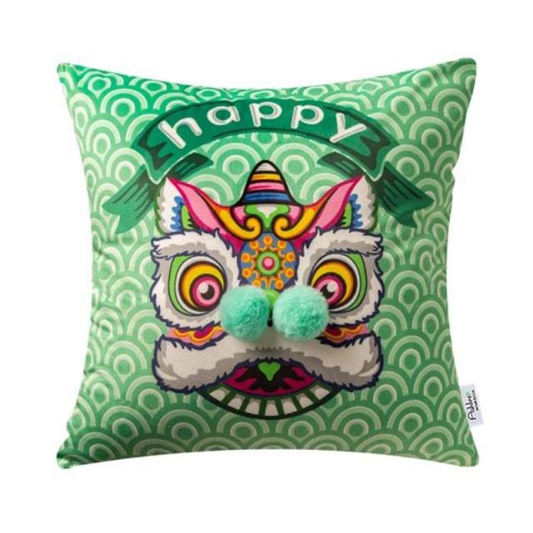 Chinese Lion Dance Creative Pillows Backrests-7