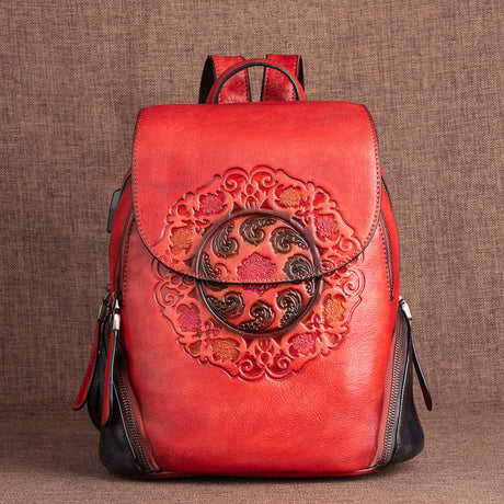 Chinese Style Creative Embossing Women Backpack-1