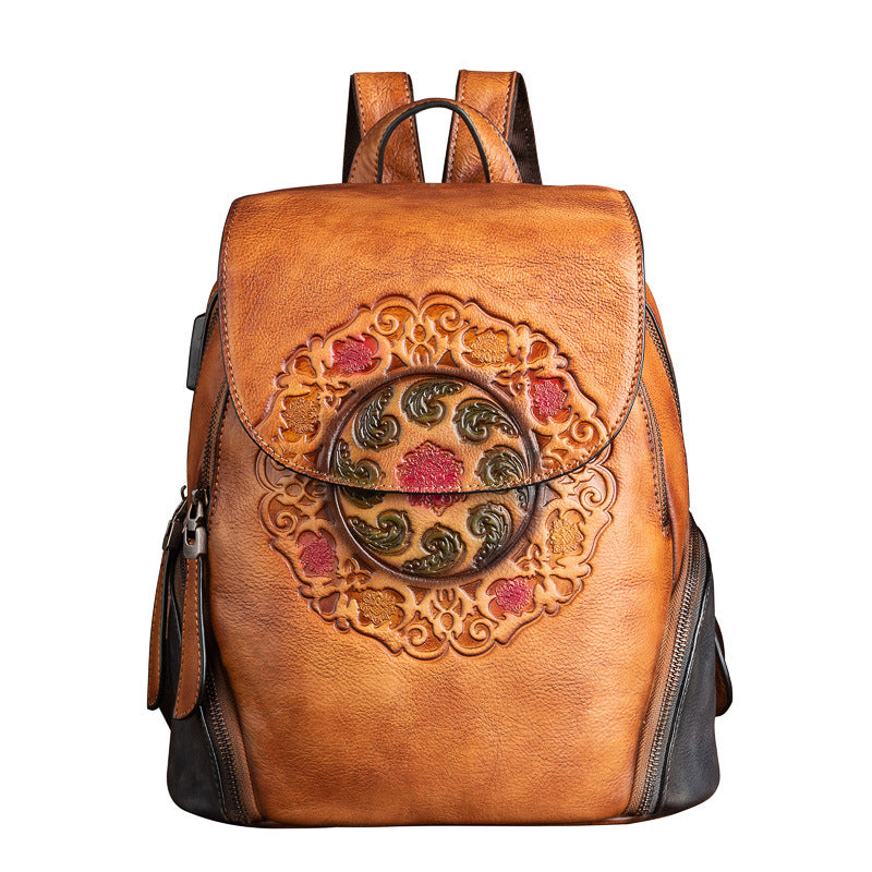 Chinese Style Creative Embossing Women Backpack-6