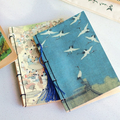 Chinese Style Retro Famous Painting Tassel Notebooks-2