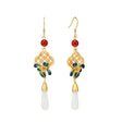 Chinese Style Series Ancient Gold Earrings-1