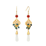 Chinese Style Series Ancient Gold Earrings-1