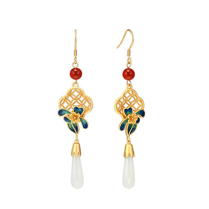 Chinese Style Series Ancient Gold Earrings-1