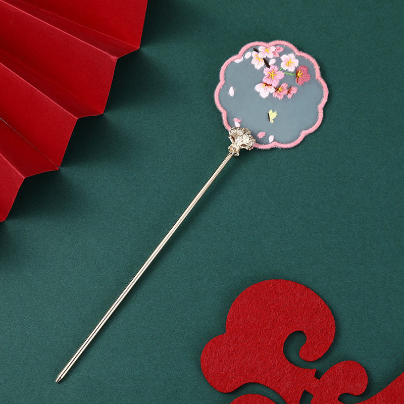 Chinese Su Embroidery Ribbon Handmade Embroidery Hairpin Material Pack-5