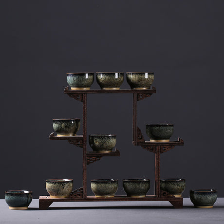 Chinese Zodiac Kung Fu Tea Set Kiln-Formed Hand-Painted Cup-1