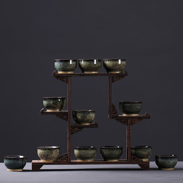 Chinese Zodiac Kung Fu Tea Set Kiln-Formed Hand-Painted Cup-1