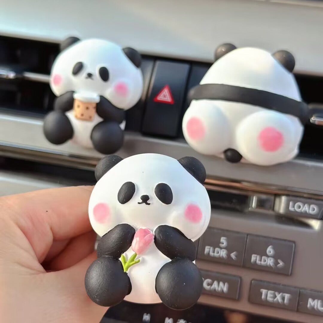 Chubby Cute Panda Car Aromatherapy Decoration-3