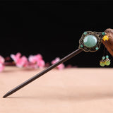 Classical Green Jade Headdress Hairpin-1