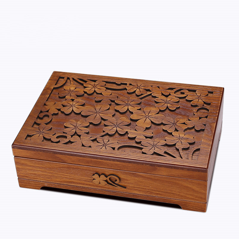 Classical Traditional Solid Wood Jewelry Box-5