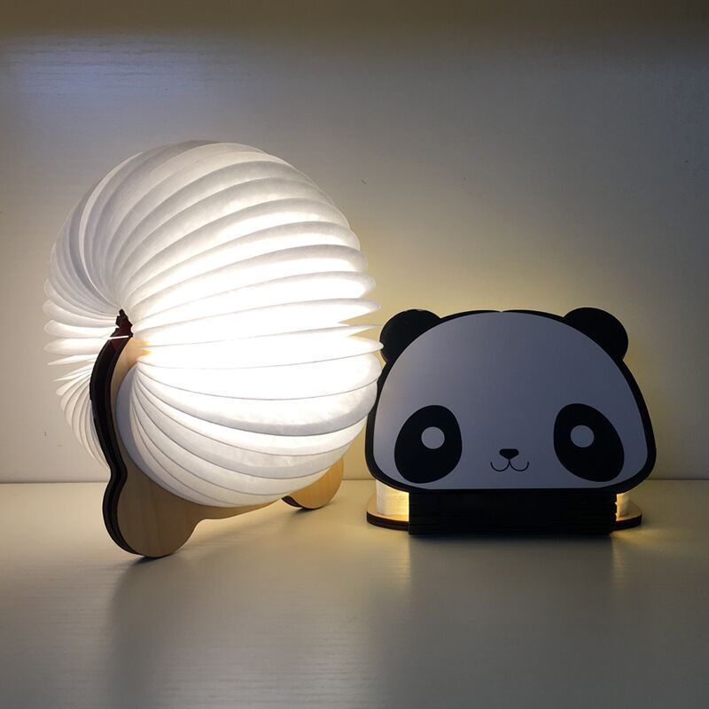 Colorful LED Folding Panda Book Light-1
