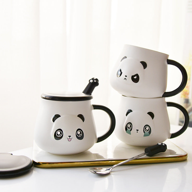 Creative Gift Large Capacity Cartoon Panda Ceramic Cup Mug-1