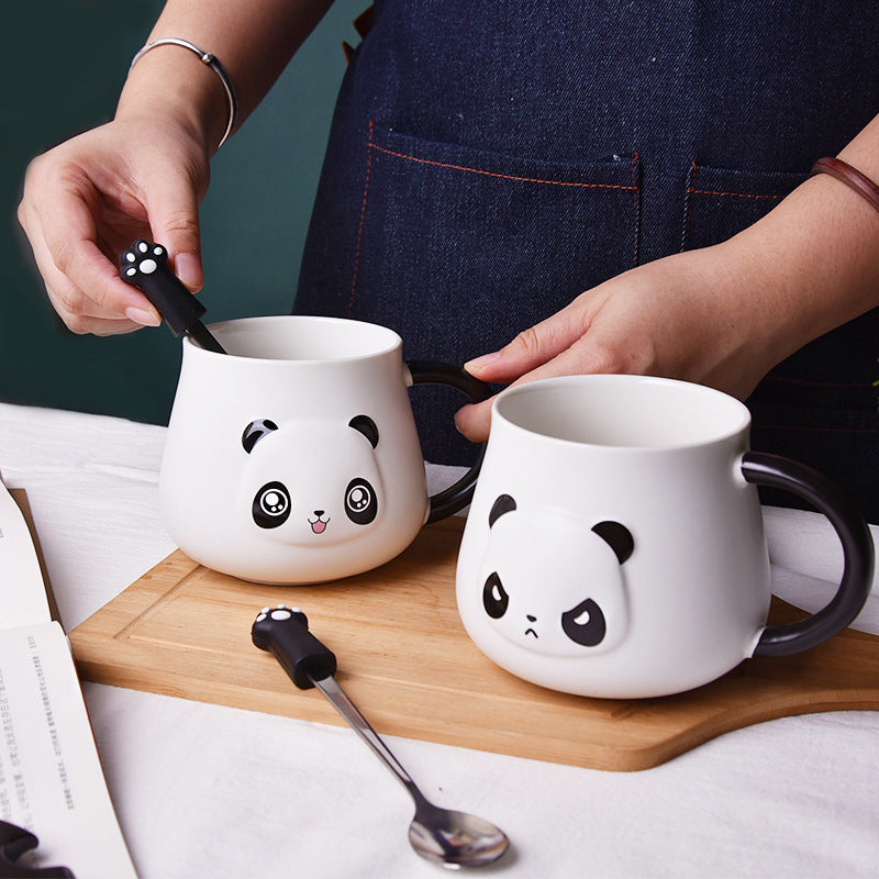 Creative Gift Large Capacity Cartoon Panda Ceramic Cup Mug-2