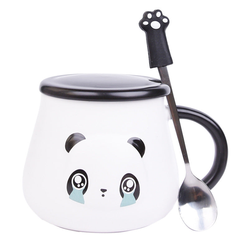 Creative Gift Large Capacity Cartoon Panda Ceramic Cup Mug-4