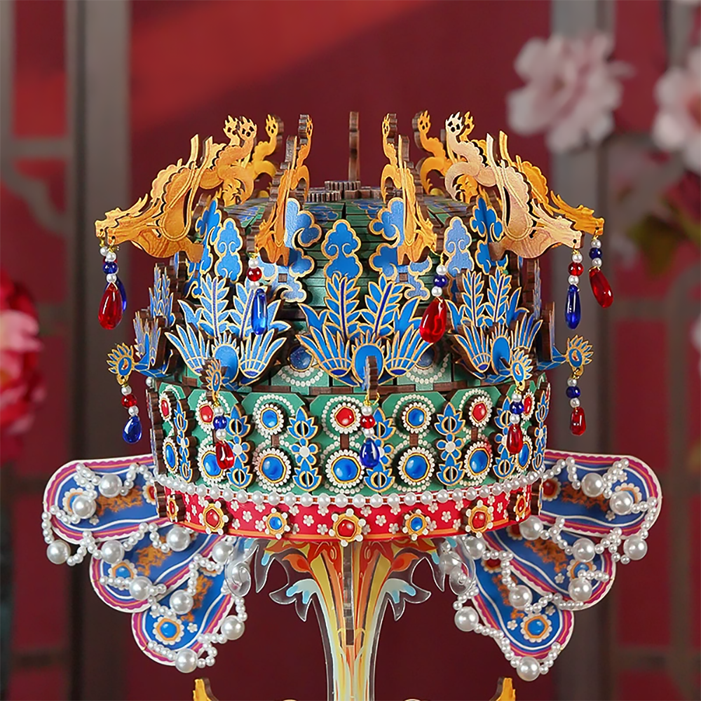 Crown Music Box Empress Xiaoduan Phoenix Crown Assembled Ornament-2