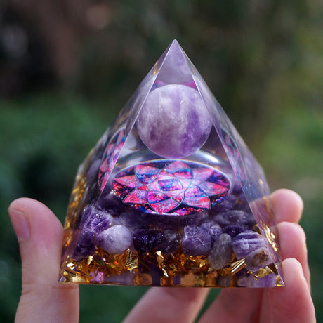 Crystal Gravel Energy Power Pyramid-1